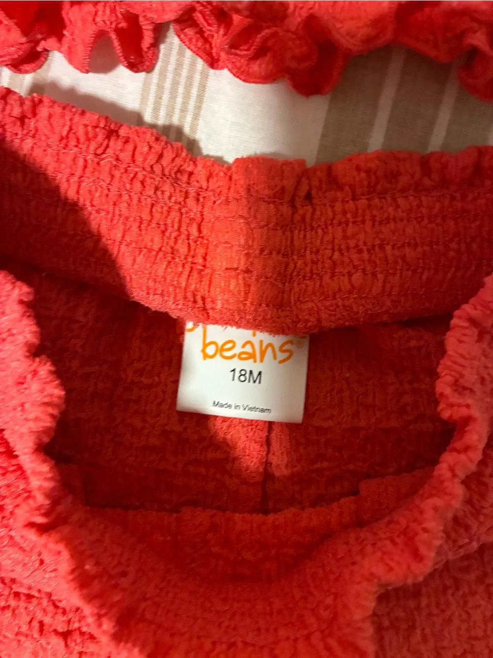 Kids Red Smocked Short Set - Unbranded